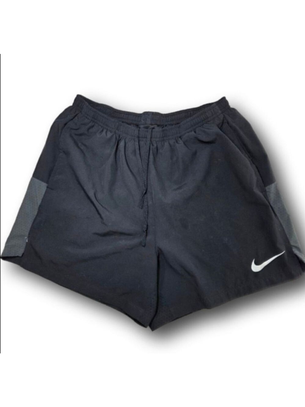 Women's Nike Black & Gray Dri-FIT Athletic Shorts L